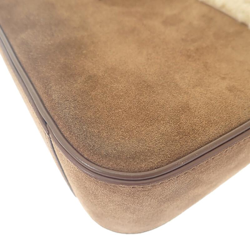 Saint Laurent 65722811ZLW Shoulder Bag Brown Suede/Bore Women