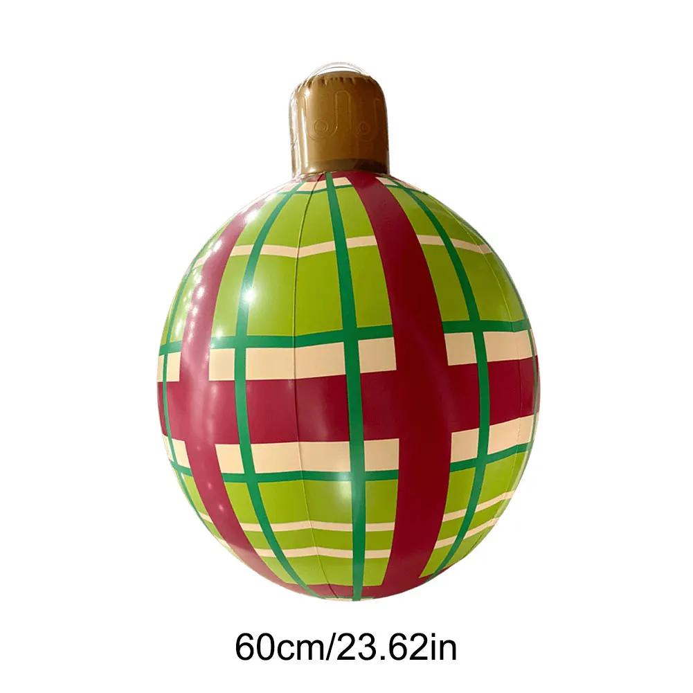 

60СМ ПВХ Рождественский Надувной Шар Рождественская Елка Декоративный Шар ПВХ Гигантский Большой Большой Шар Игрушка Новогодняя Вечеринка Украшения для Двора 60cm