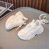 2025 Spring New Korean Version Mesh Platform Girls Single Shoes Muffin Sports Shoes Student White Shoes Off