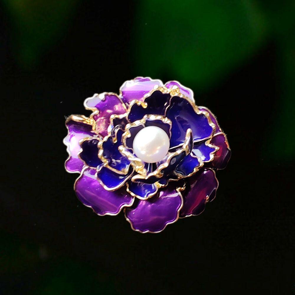 Broche Pivoine Chinoise Élégante: Corsage de Perles Haut de Gamme pour Manteaux, Cheongsams et Hanfu