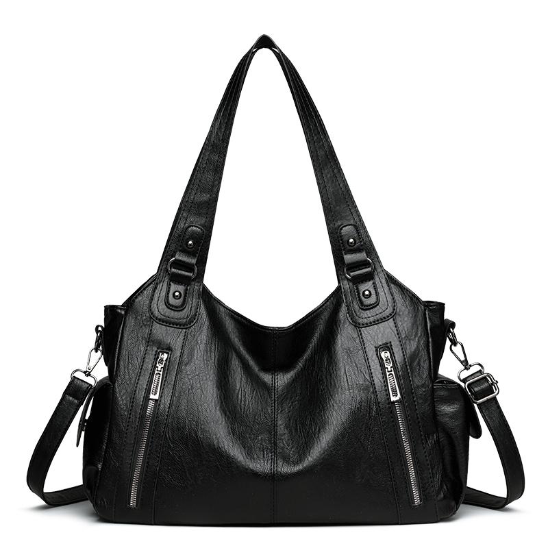 

Women s Bag PU Shoulder Crossbody Bag Large Capacity Tote Bag Commuter Handbag чорний