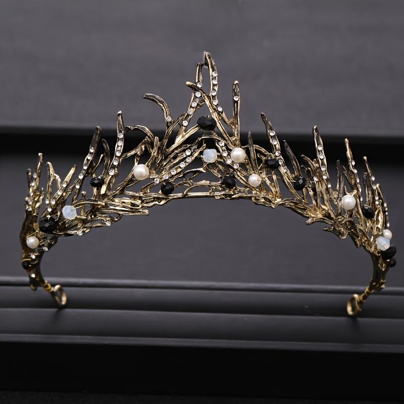 Diadem i korony z kryształkami w stylu barokowym, diadem na bal maturalny, opaska na głowę, akcesoria do włosów dla panny młodej, biżuteria, korona, prezent