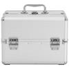 VidaXL Mallette à maquillage 22x30x21 cm Argenté Aluminium