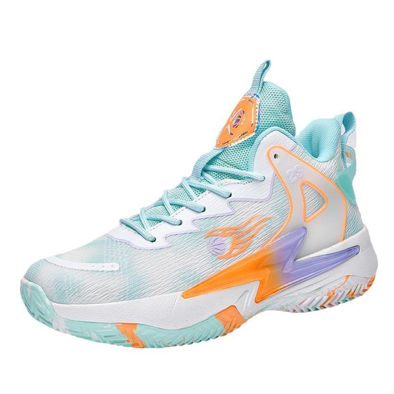 New basketball shoes graffiti breathable and comfortable youth student game actual sports training shoes