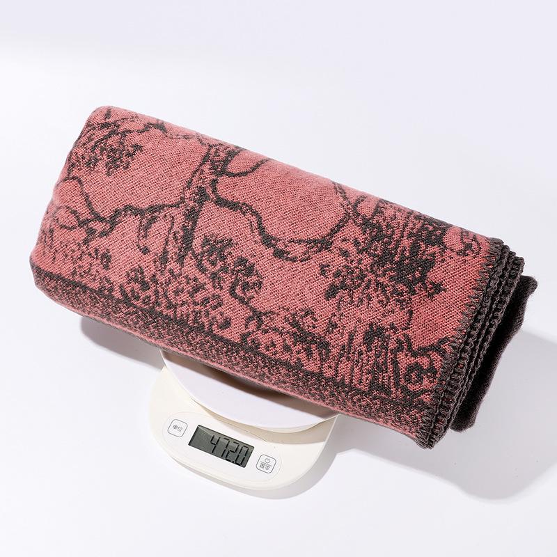 Women's Double-Sided Tassel Shawl Cloak - Classic Slit Design, Warm Travel Cape