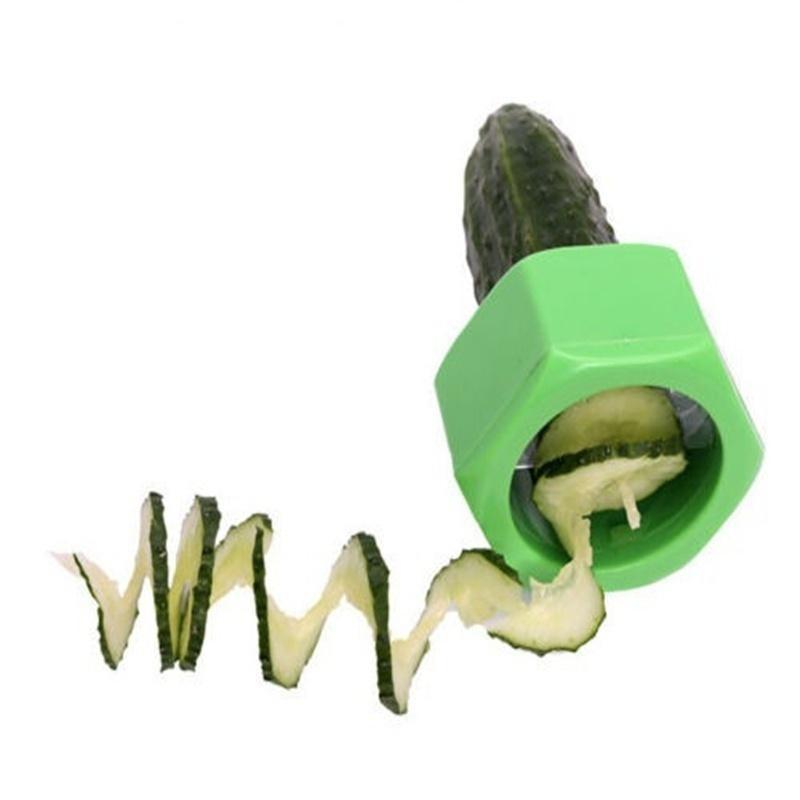 Hot Sale Multifunction Smart Creative Spiral Slicer Cucumber Melon Salad Kitchen Tool Kitchen Accessories Kitchen Goods Random Color
