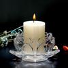 2Pcs Elegant Chinese Glass Lotus Candle Holder Ins Simple Candles Stand  Home Decor