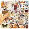 50pcs Vintage Cartoon Things Stickers Aesthetic Decals for DIY Skateboard Scrapbook Laptop Suitcase Guitar - Toy Decoration
