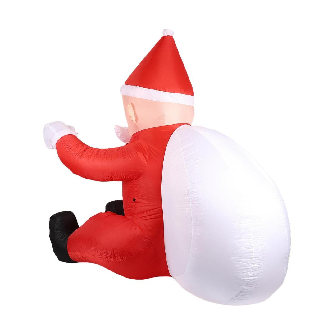 6.56ft Christmas Inflatable Santa Climbing with Gift Bag Outdoor Decoration Yard