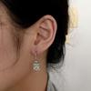 Square Floral Mirror Earrings