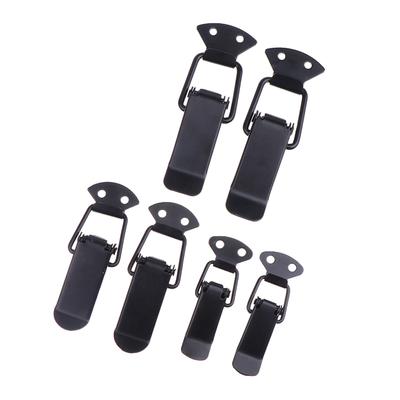 2Pcs Latch Catch Duck-mouth Buckle Hook Wooden Box Hasps Clamp Iron Spring Catch Clasp Loaded Draw Toggle Clamp Hasps