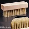 Cleaning Brush with Firm Grip Dry Wet Cleaning Soft Natural Bristles Multifunctional Square Beech Wood Design Cleaning Scrubber