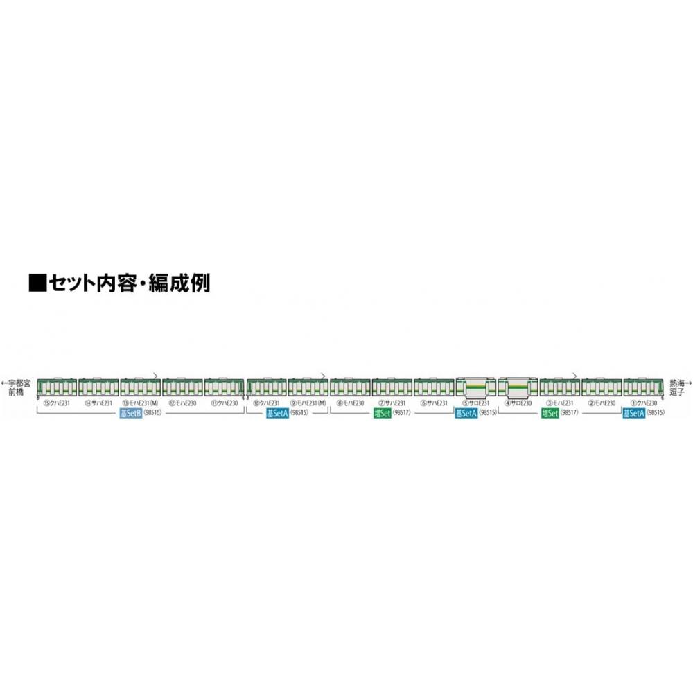 Tomytec Jr E231 1000 Series TokAi Line RenewAl BAsic Set A 98515 Model trAin