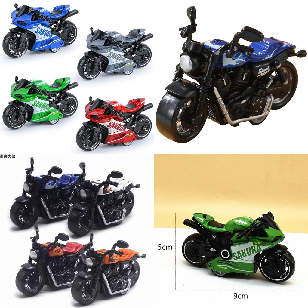 Langlebige Legierung Motorrad Sammlerstück Ideal für Backdekoration Realistisches Rennwagen Spielzeug" Charaktere)