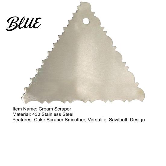 Dough Divider for Bread Stainless Steel Cake Scraper with Multi-faceted Sawtooth Rectangle/Pentagon/Triangle/Semi-circle Shape Cream Smoother