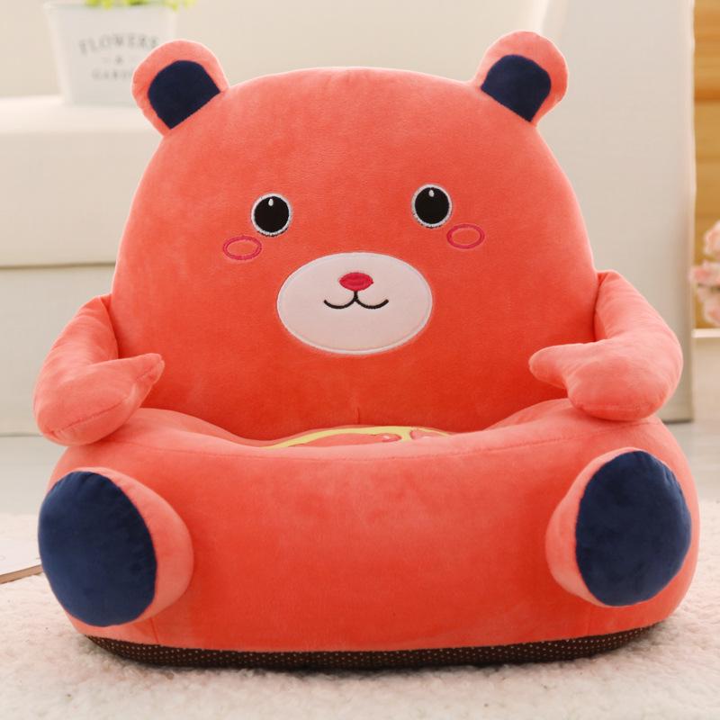 Lazy Kids' Plush Animal Sofa: Dinosaur, Giraffe, Elephant Dolls