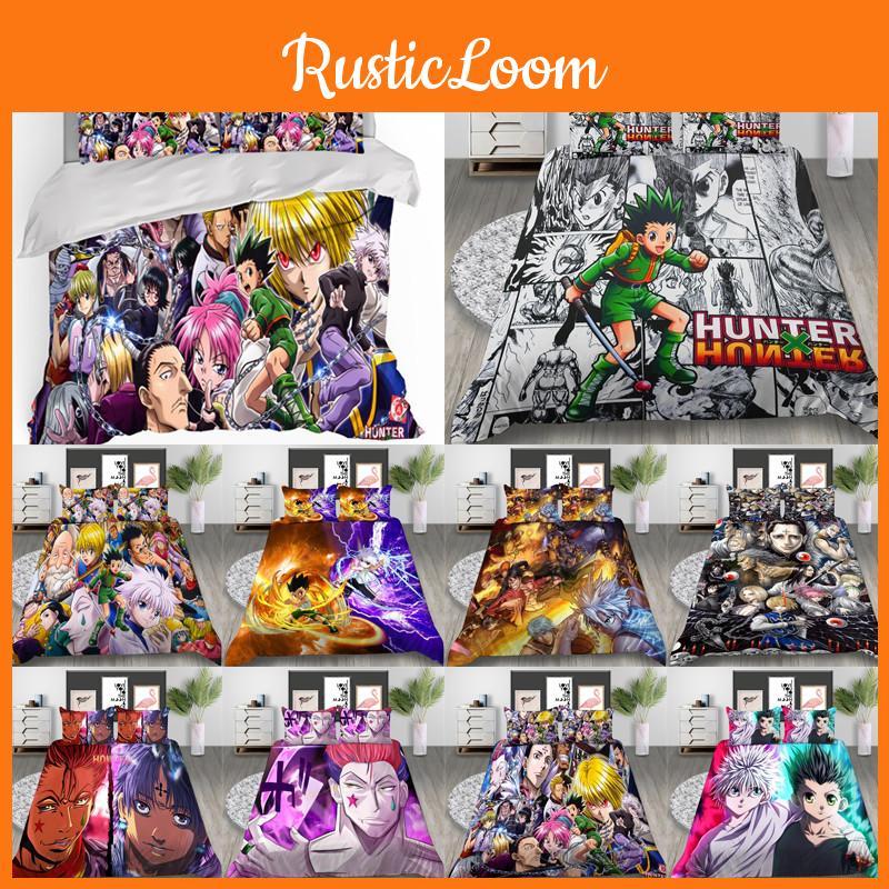 Set Biancheria da Letto Anime Stampato 3D Hunter Hunter Per un Sonno Confortevole Misure US EU