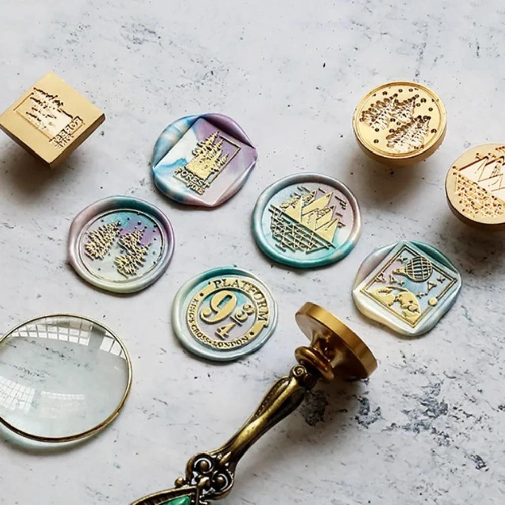 Butterfly Icon Wax Seal Stamp Replace Head Antique Metal Star Sky Pattern Sealing Wax Seals Head Retro Flowers