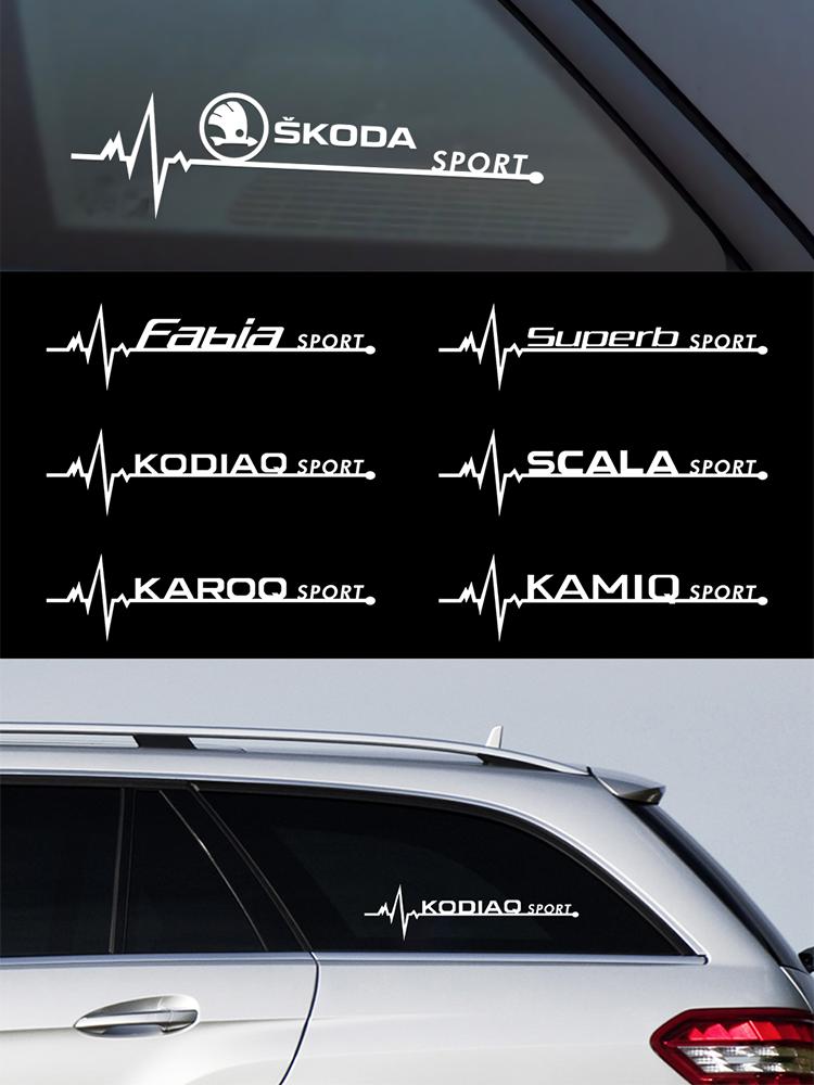 2pcs Car Body Window Vinyl Sticker Decor Accessories Auto Styling For Skoda Octavia Superb Scala Rapid Kamiq Fabia Kodiaq S VII kybf34
