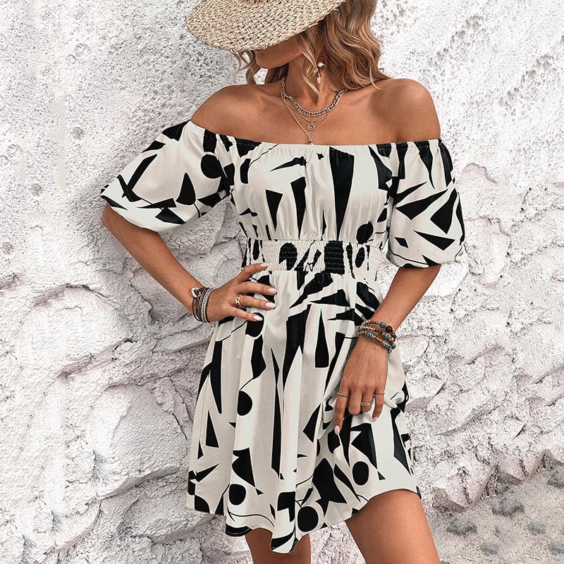 

Модное сексуальное женское цельное платье с открытой спиной и плоским плечом XL