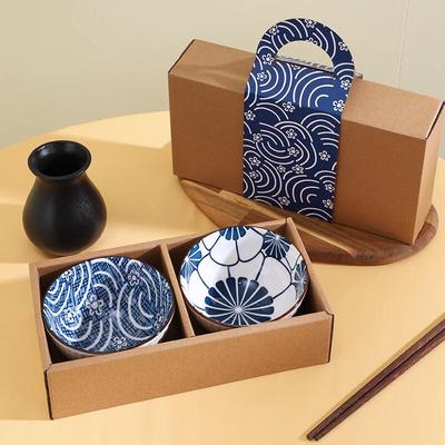 Elegant Japanese Ceramic Bowl Gift Set