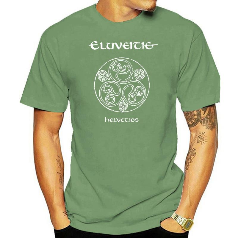 Fashion Mens T-shirt Eluveitie Helvetios Mens Unisex Black Rock T-Shirt New Sizes S-Xxxl Wholesale Tee Shirt MAN T-SHIRT