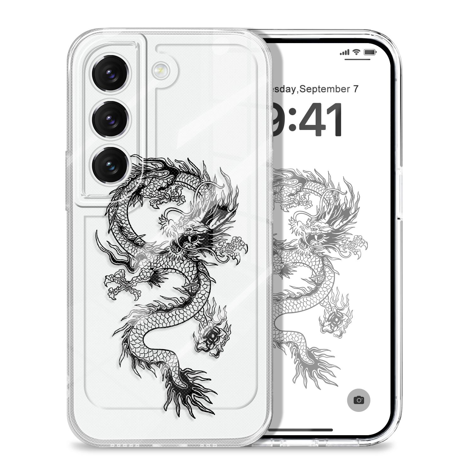 Dragon God Transparent Phone Case For Samsung Galaxy S22 S21 S20 FE Plus Ultra Soft TPU Cover Galaxy S20 FE прозрачный