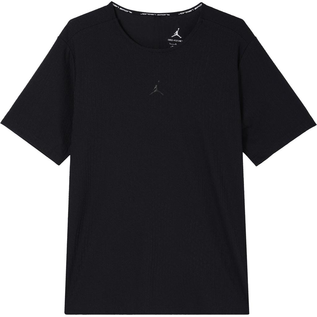 Jordan Solid Quick-Dry Comfortable Casual Short Sleeve T-Shirt Men Tops Black FN5865010