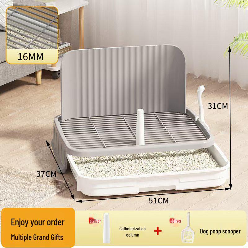 Anti-Splash Dog Toilet - Easy Clean Potty with Post for Medium and Small Dogs