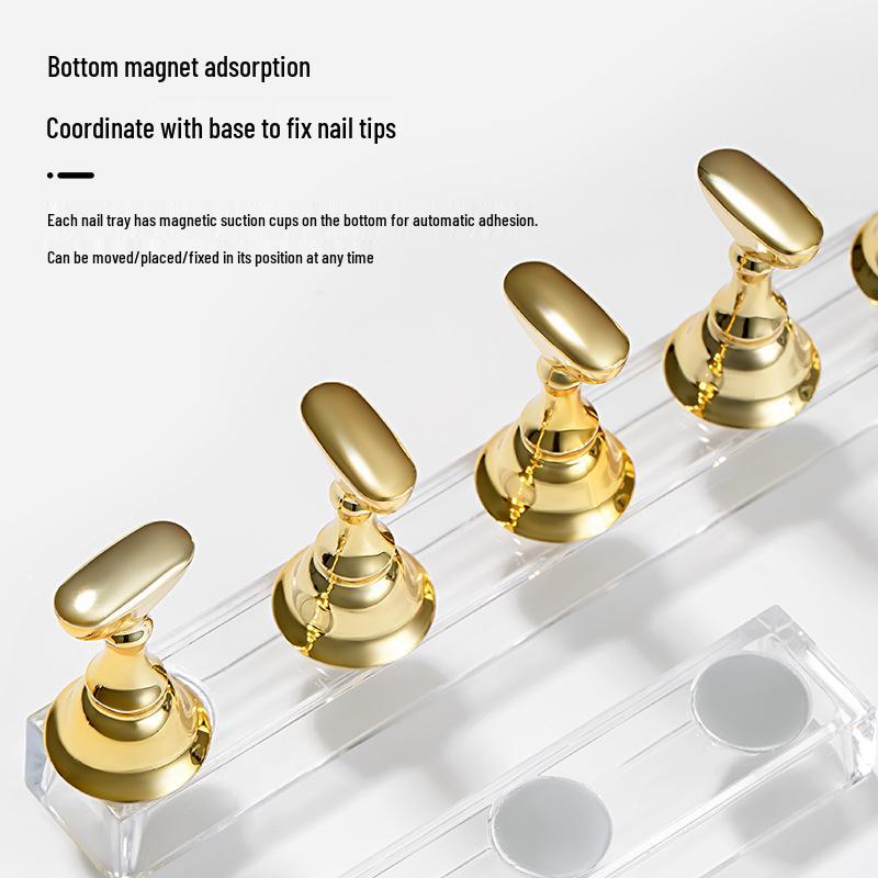 Fairy Aurora Iridescent Acrylic Nail Art Practice Stand with Strong Magnet Holder