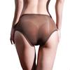 Damen Unisex Schmaler Schritt Slip Sicherheitsshorts 5D Dünn Glatter Bodenöl Glänzende Slips Durchsichtig Hohelastische Unterwäsche