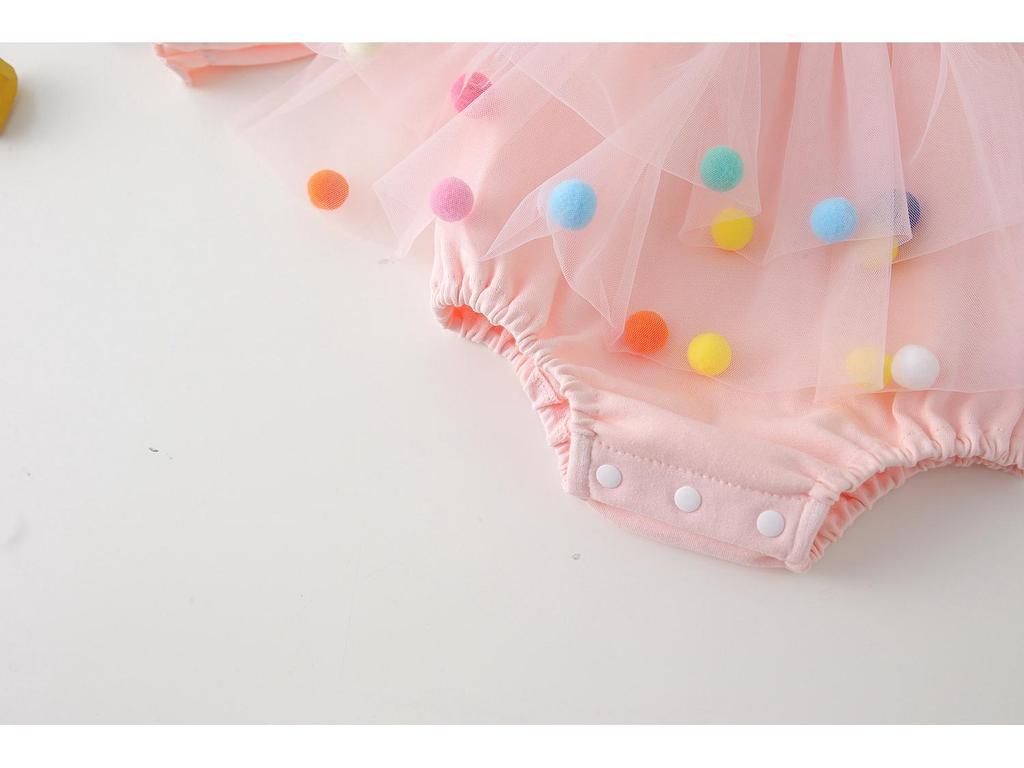New Princess Tulle Skirt Birthday Dress Romper for Infants and Toddlers