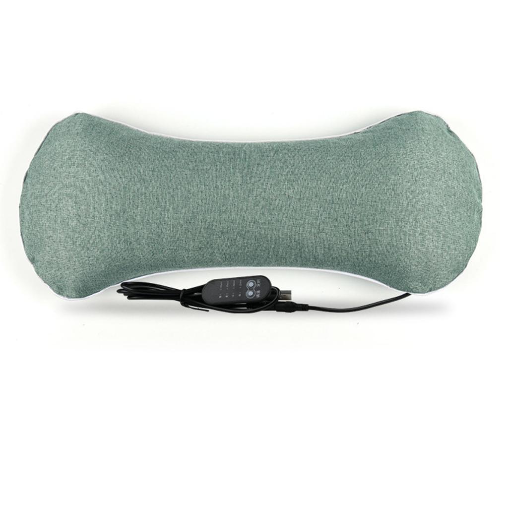 Linen Wormwood Filling Neck Pillow Bone Shape Soreness Relief Neck Support Pillow for Adult