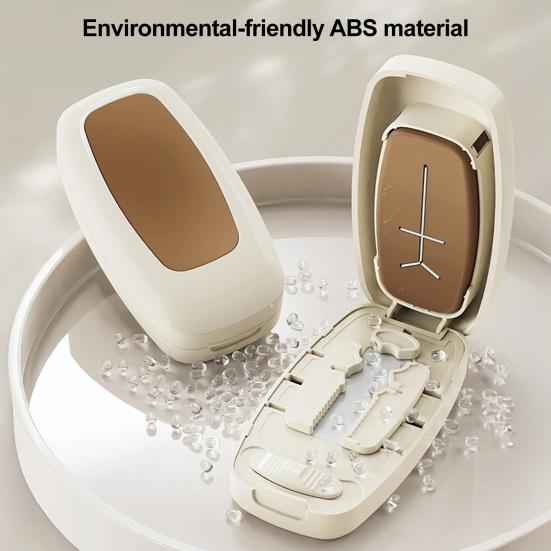 Přenosný dělič pilulek Nastavitelný dělič tablet 1/2 1/3 1/4 Dělič pilulek Přesné vycentrování a zarovnání pro kulaté oválné pilulky Řezání více pilulek najednou