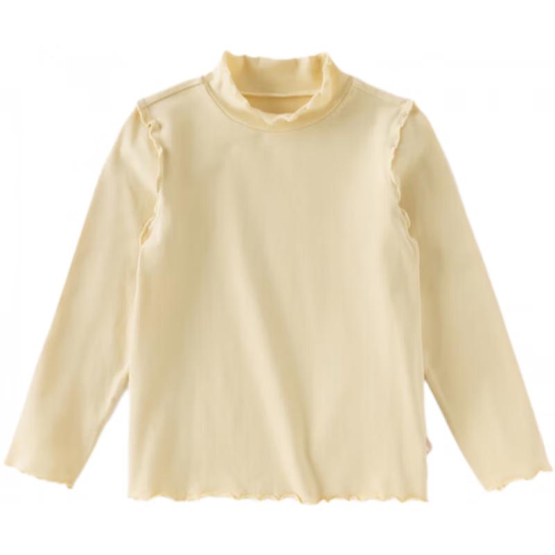 DAVE & BELLA Girls' Anti-Bacterial Half-High Collar Long-Sleeve T-Shirt