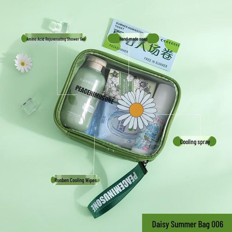 Daisy Summer Refreshment Gift Pack 006 Shower Gel + Wet Wipes + Soap + Cooling Patch