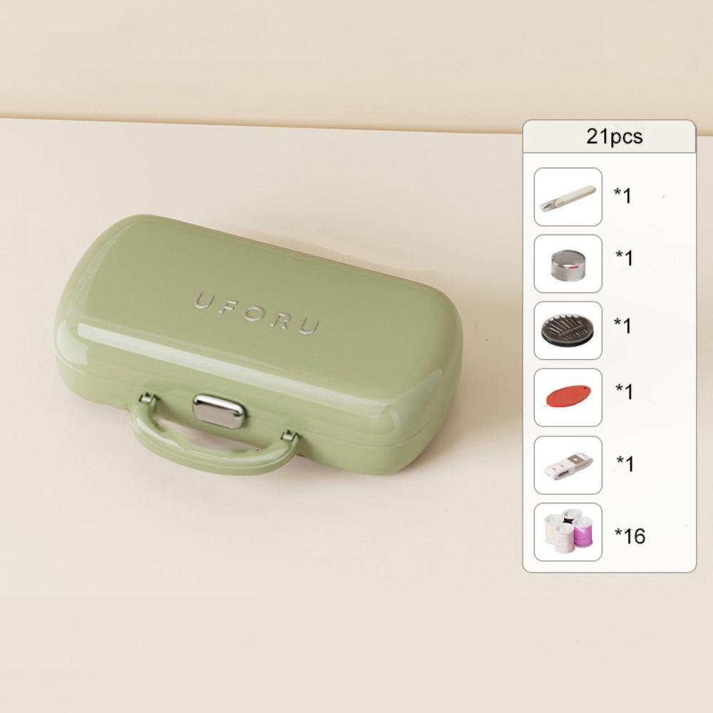 

Dopamine Needle and Thread Box Portable Manual Sewing Tool Kit Sewing Storage Box DIY Craft зелёный
