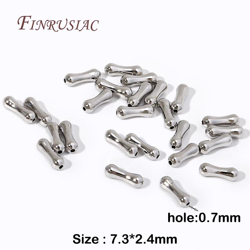 18K Gold Plated Metal Tube Spacer Beads,Silver Plated Separators For Beads,Jewelry Making DIY Accessories Bulk Beads Wholesale