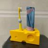 Creative Cute Funny Cheese Toothbrush Holder, Toothpaste Storage Rack,Suitable for Christmas, Halloween Gift Decoration