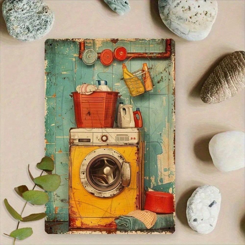 Vintage Laundry Metal Wall Decor Sign