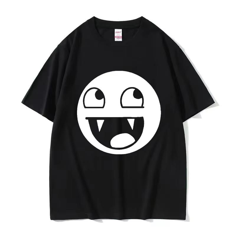 2025 Summe O-Neck Fashion Quality T-Shirt Casual Face Domo Kun Funny Meme Women 100% Pure Cotton Printed Leisure T-shirt Y2k