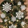 24Pcs/Pack Christmas Tree Decor Snowflake Party Holiday Christmas Ornaments Home Decor(10cm)