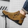 Luxury Brand Men's Boots Genuine Leather Ankle Boots Men Casual Shoes Sneakers Handmade Zipper Work Boots Designer Short Boots