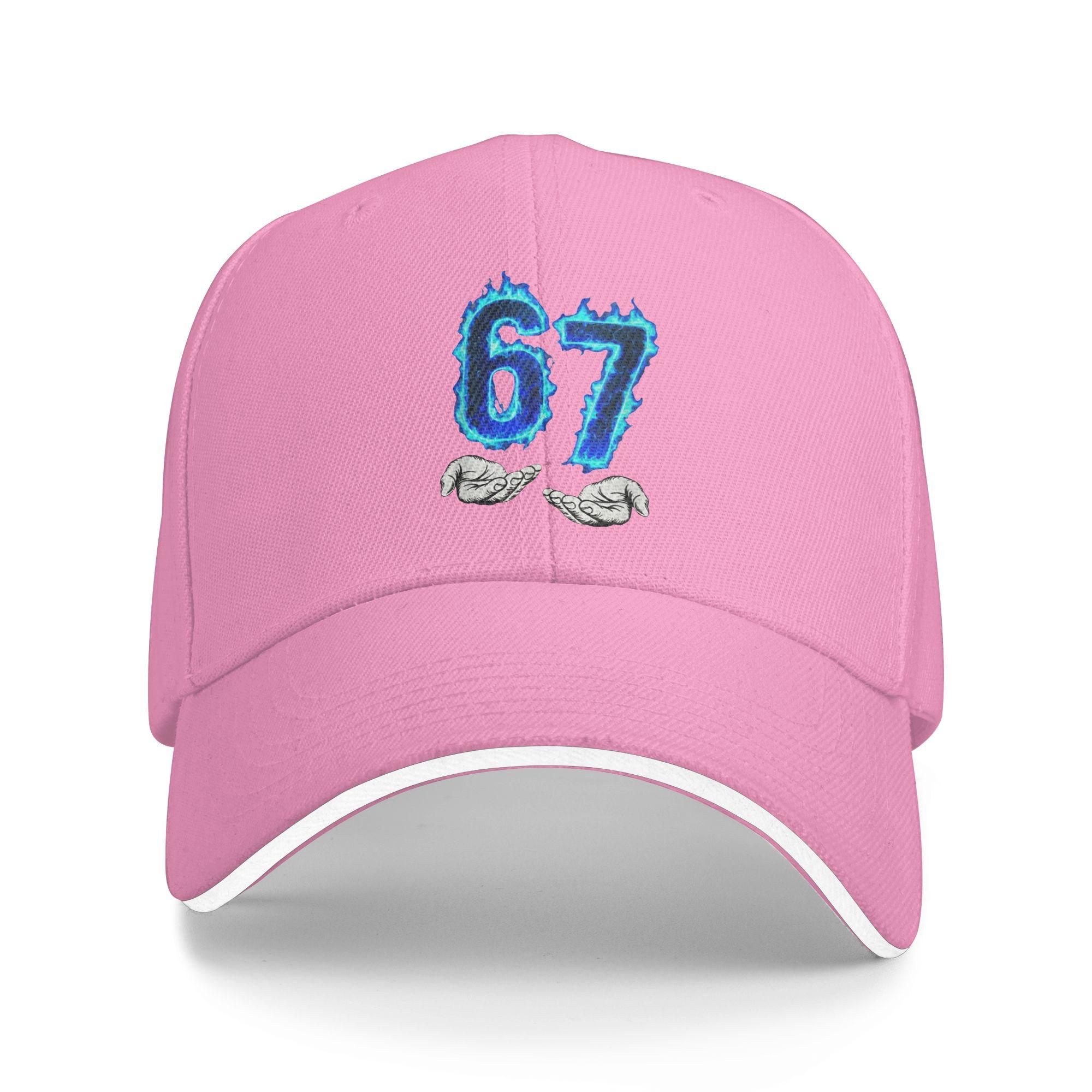 

6 7 Meme Six Seven 67 Hands Meme Casual Baseball Cap Outdoor Gym Trucker Hat Summer Hot Sale Couple Women Fashion Baseball Caps One Size розовый