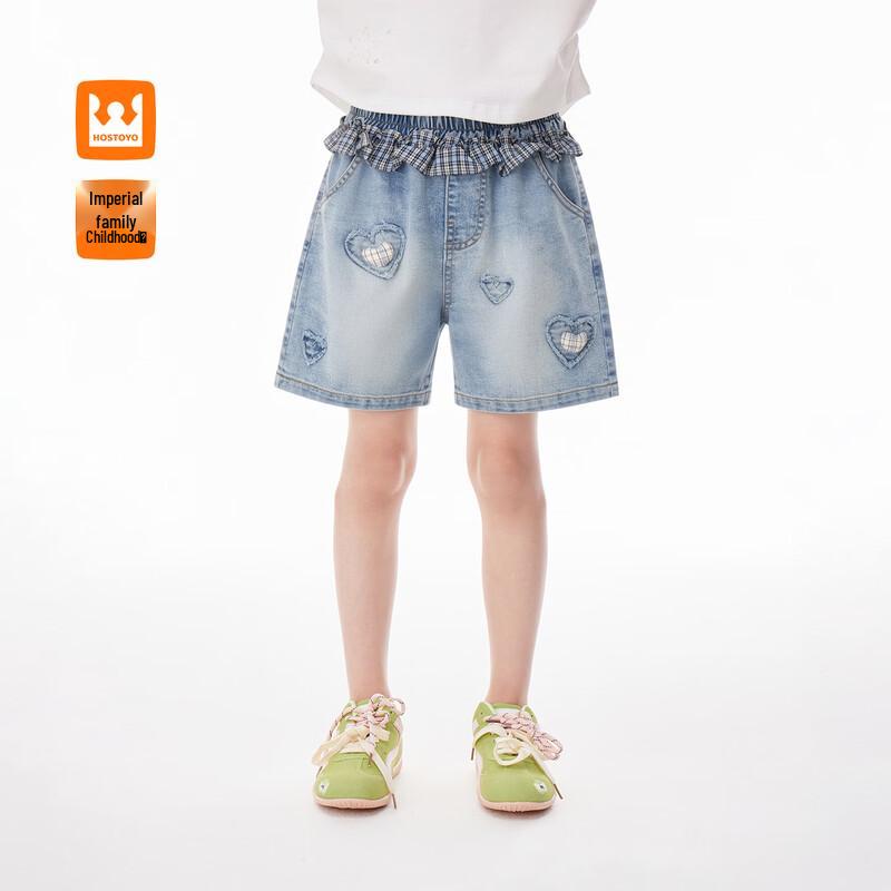 

Джинсовые шорты с рюшами в форме сердца для девочек 110