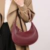 PU Leather Retro Underarm Bag Vintage Women's Armpit Bag Korean Half Moon Shoulder Bag  Party