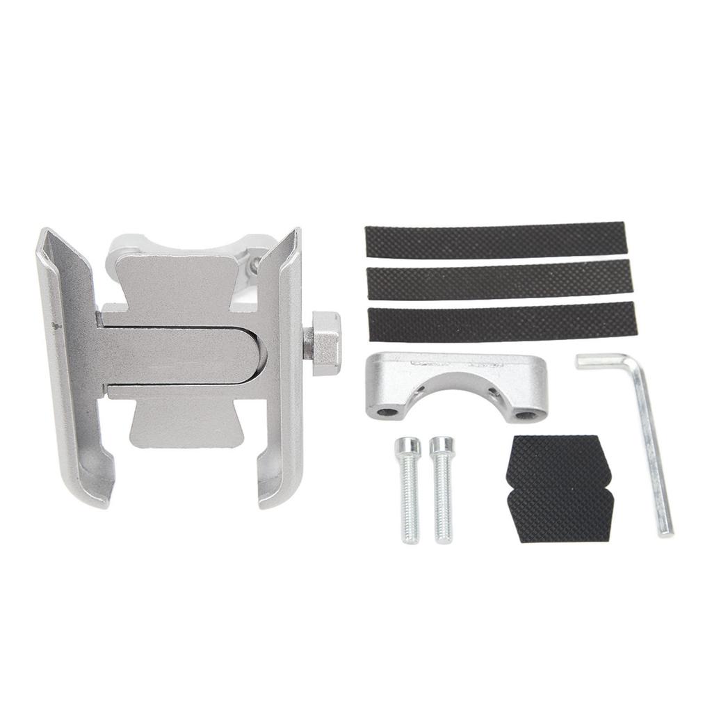 Bike Phone Bracket Handlebar Metal Phone Clamp 360 Degrees Rotation Cushion Padding Anti Shake