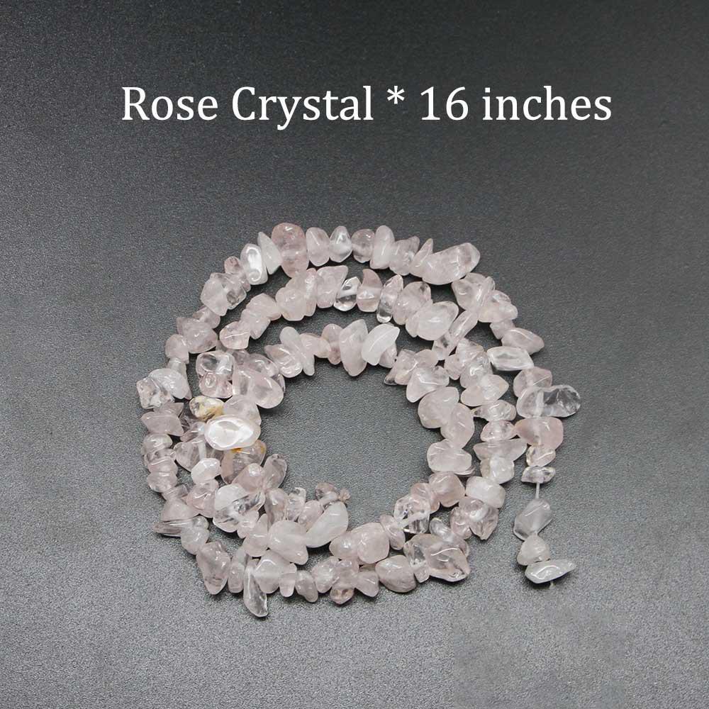 Natural 5mm Pink Crystal Chalcedony Gravel Beads for DIY Jewelry Making