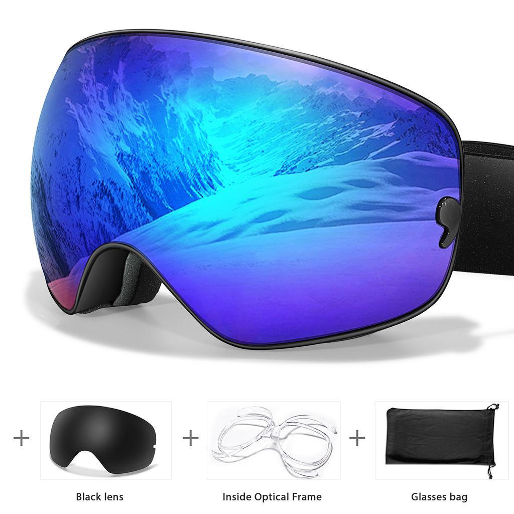 Ski Goggles Men Women Outdoor Sports Anti-fog Snowboarding Snowmobile Glasses UV400 Charngeable Lens Teen Charistmas Cycling