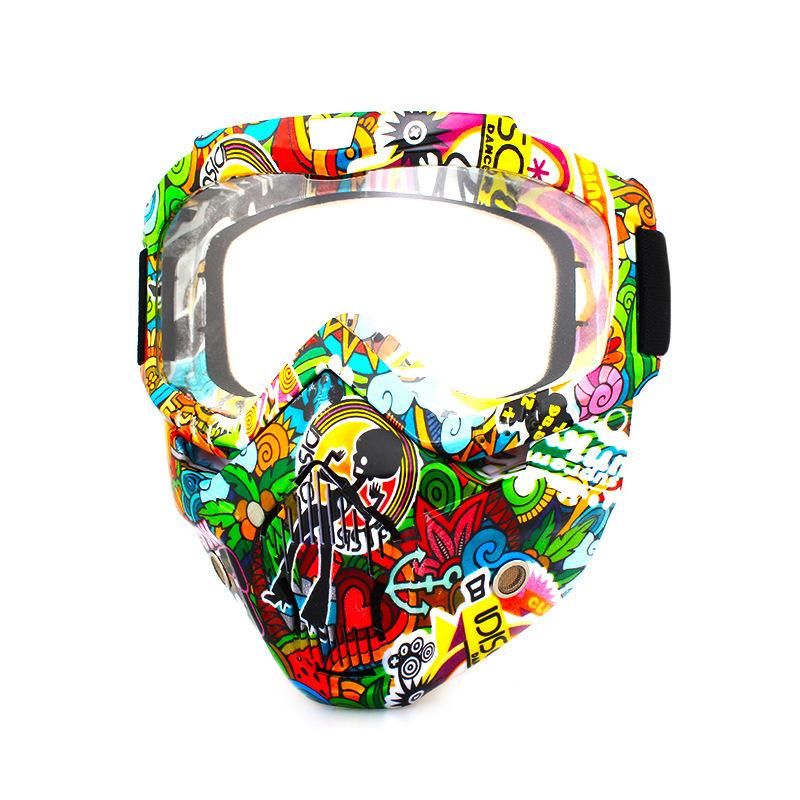 Retro face masks, goggles, off-road motorcycles, racing goggles, outdoor cycling glasses, skiing